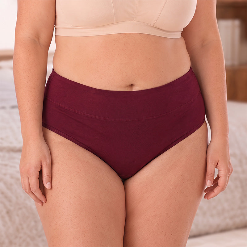 🌸 3-pack Bekväma menstruationstrosor (Plus size) – Andas, formar & skyddar mot läckage