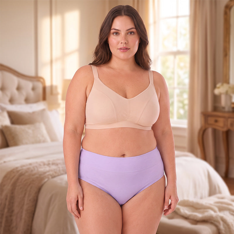🌸 3-pack Bekväma menstruationstrosor (Plus size) – Andas, formar & skyddar mot läckage