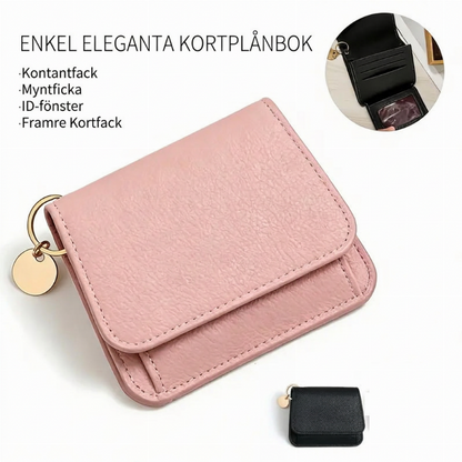 💕RFID-skyddad kortplånbok för kvinnor, mini kortfodral med nyckelring, myntficka och ID-fönster👛