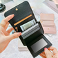 💕RFID-skyddad kortplånbok för kvinnor, mini kortfodral med nyckelring, myntficka och ID-fönster👛