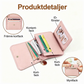 💕RFID-skyddad kortplånbok för kvinnor, mini kortfodral med nyckelring, myntficka och ID-fönster👛