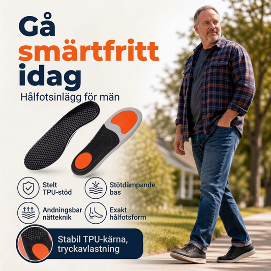 Gå Smärtfritt – Stötdämpande Sportinlägg med TPU-Stöd & Andningsbar Design