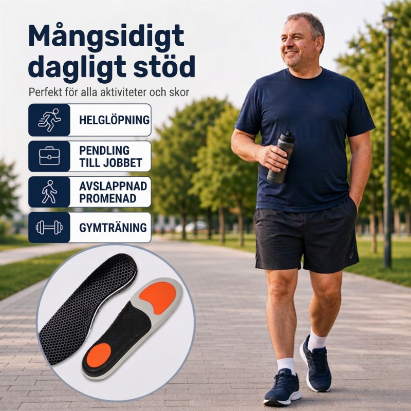 Gå Smärtfritt – Stötdämpande Sportinlägg med TPU-Stöd & Andningsbar Design