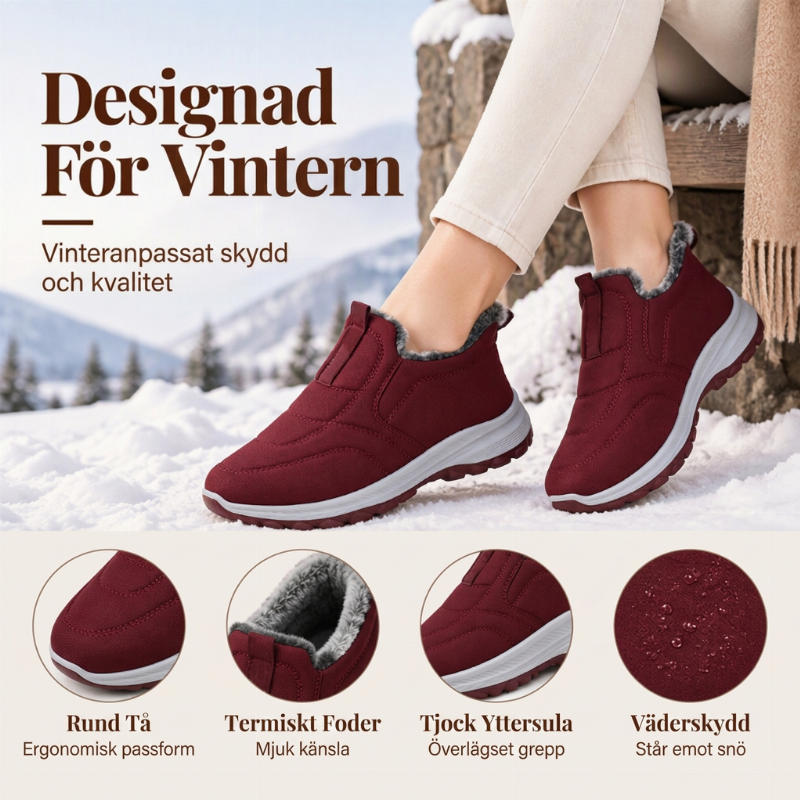 Vintervarma, halkfria, slit-skor för unisex