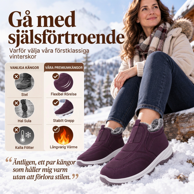Vintervarma, halkfria, slit-skor för unisex