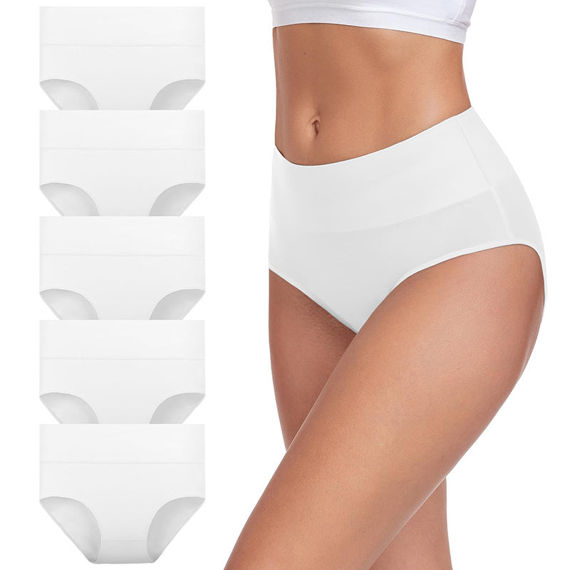 🌸 5-pack Bekväma damtrosor med hög midja – Formar magen och andas mjukt