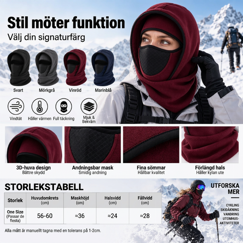 ❄️Vindtät värmebalaclava ansiktsmask