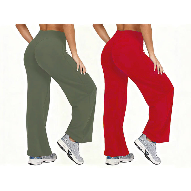 Högmidjade Vida Yogabyxor för Kvinnor – Formande med Magkontroll & Rumlyft