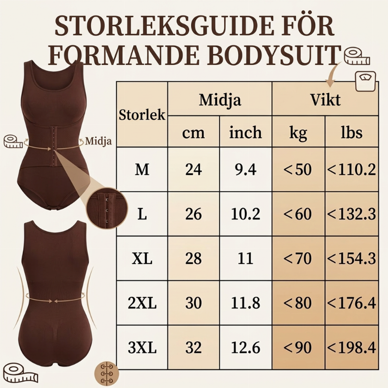 🌈 Sömlös shapewear-bodysuit med magekontroll