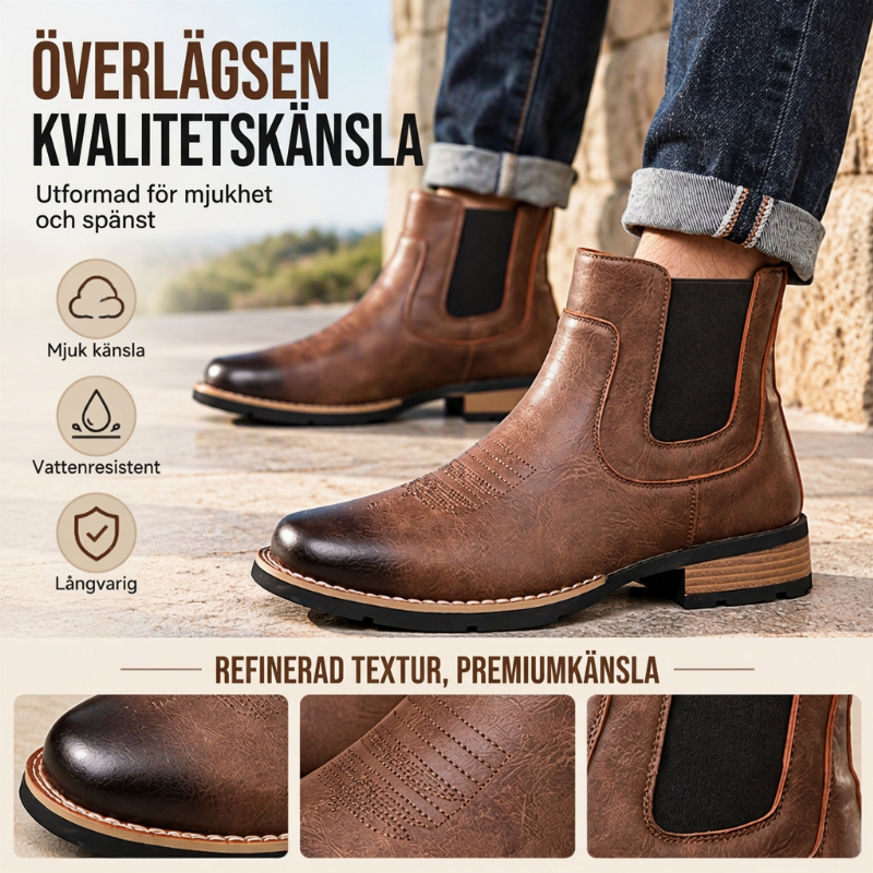 Tidlösa Herr Chelsea Boots – Enkel Påtagning, Robust & Mjuk Yta