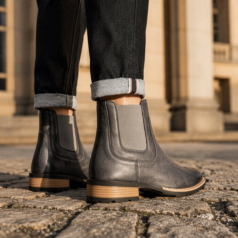 Tidlösa Herr Chelsea Boots – Enkel Påtagning, Robust & Mjuk Yta