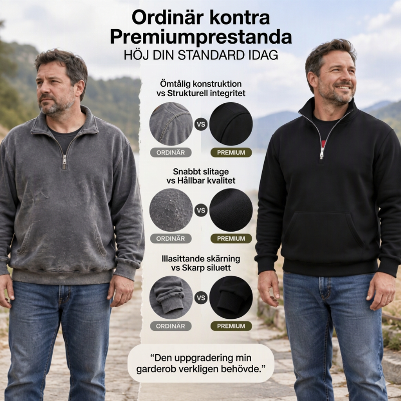 🥳 Varm tröja med halv dragkedja för herrar