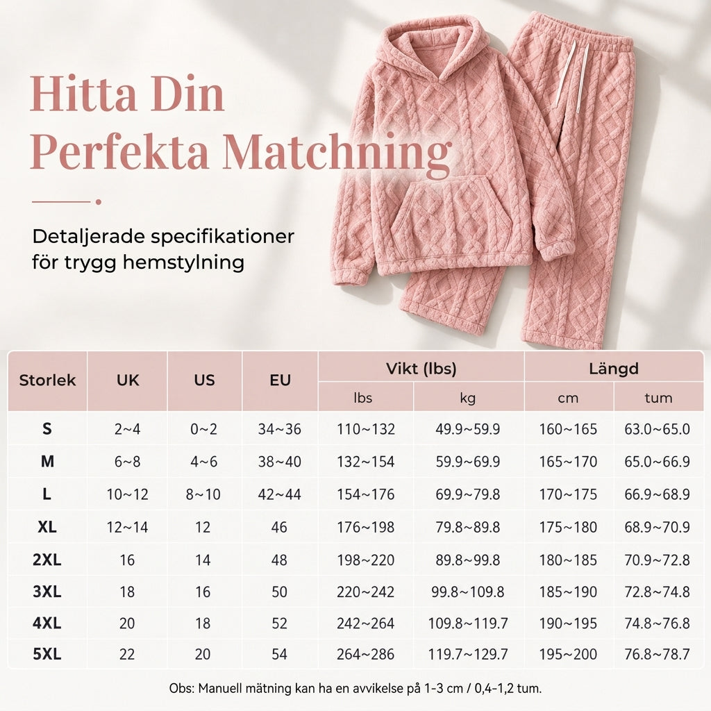 🚚 Fri frakt på just den här produkten!  2-delat set i mjuk plysch för kvinnor: huvtröja och byxor