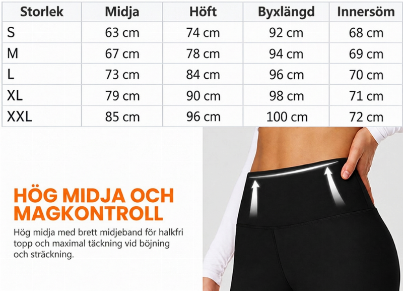 ⏰ Nedräkningen har börjat – 50 % rabatt endast i ytterligare 3 dagar! Värmande yogabyxor med hög midja för damer