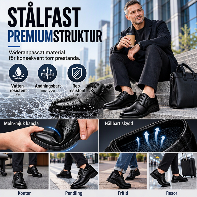 Företagsskor för män i PU-läder
