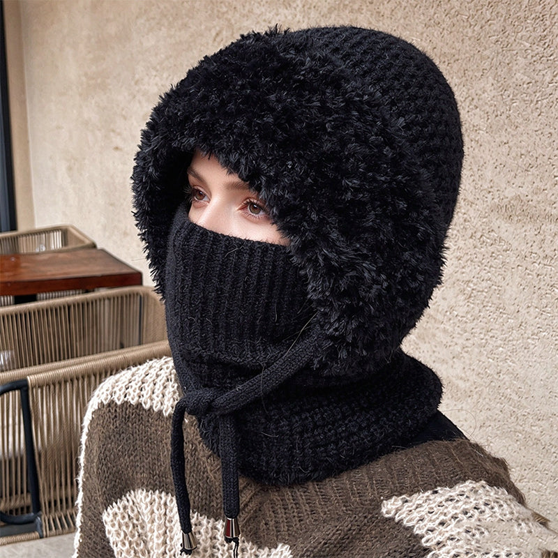 Varm stickad balaklava för utomhusbruk för kvinnor