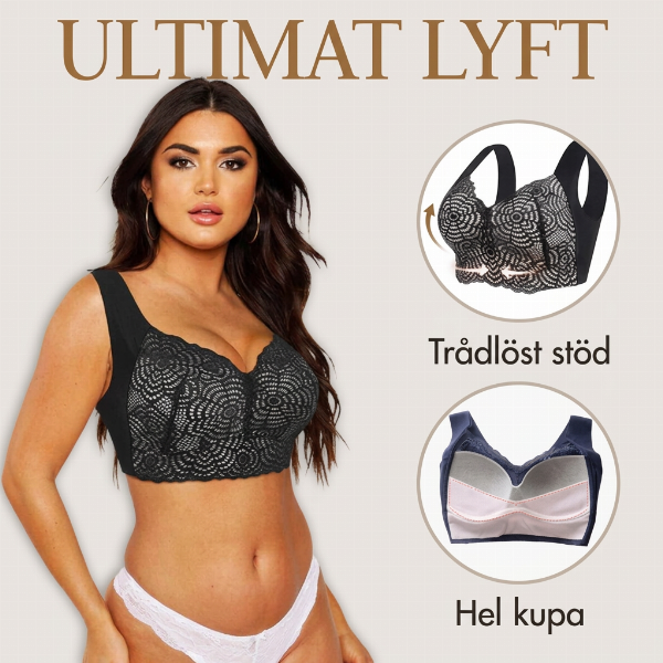 Ultimat lyft stretch fullformad sömlös spets-BH (3 st)