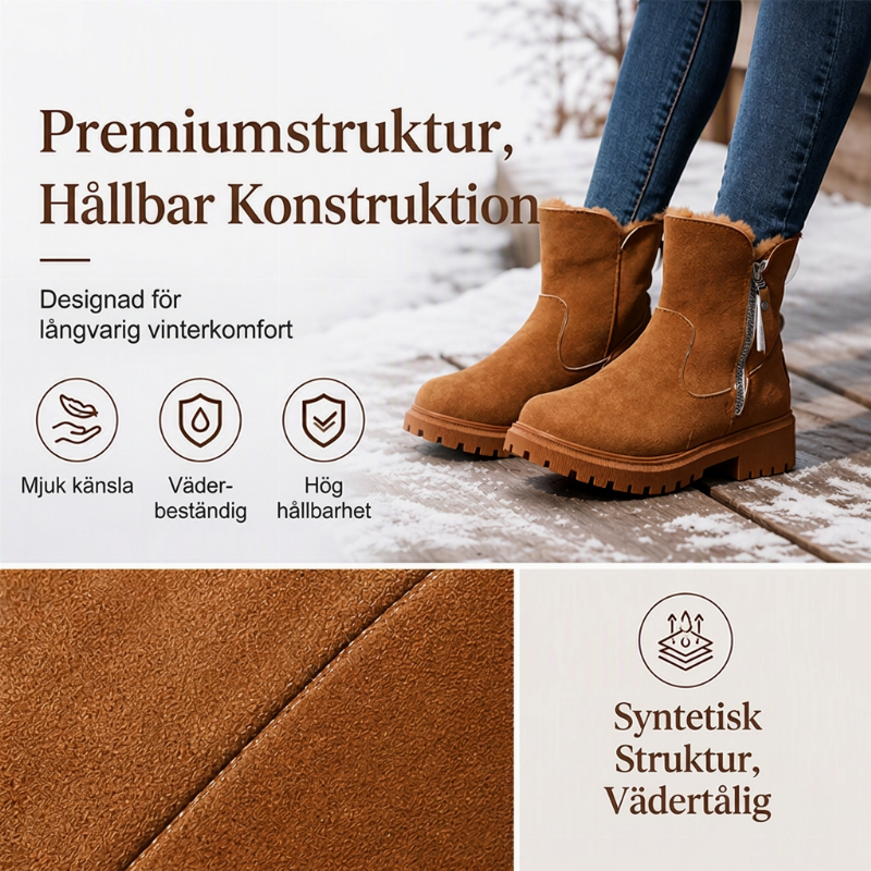 Dam halkfria varma snöstövlar för vinter