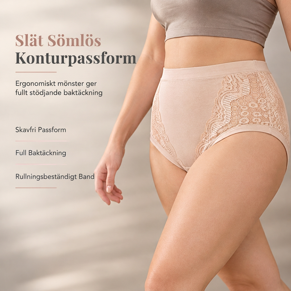 Dammklänning i bomull med hög midja och vid passform, passar kvinnor i medelåldern och äldre