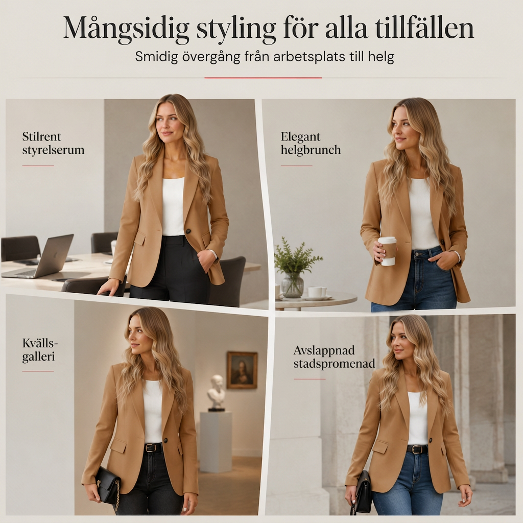 🎉【Perfekt present】🎉 Elegant damkavaj för hösten