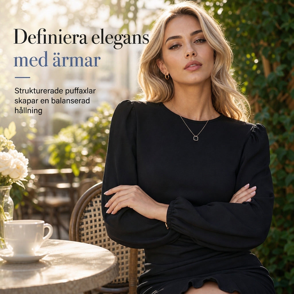 Kvinnor enfärgad puffärmad bodyconklänning