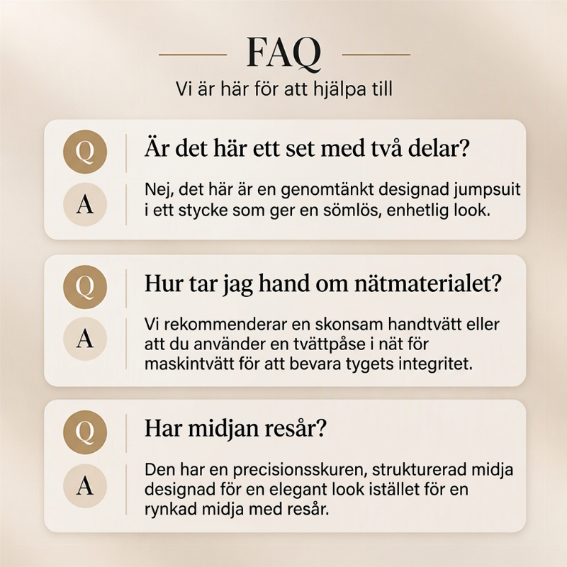 🖤Elegant jumpsuit i mesh med långa ärmar och överlappande detalj för damer
