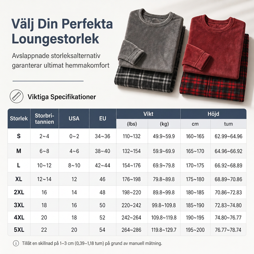 🚚 Fri frakt på just den här produkten!  Mjuk plyschstickad loungetröja och pyjamas för män med rundhalsad tröja i enfärgad design och rutiga byxor