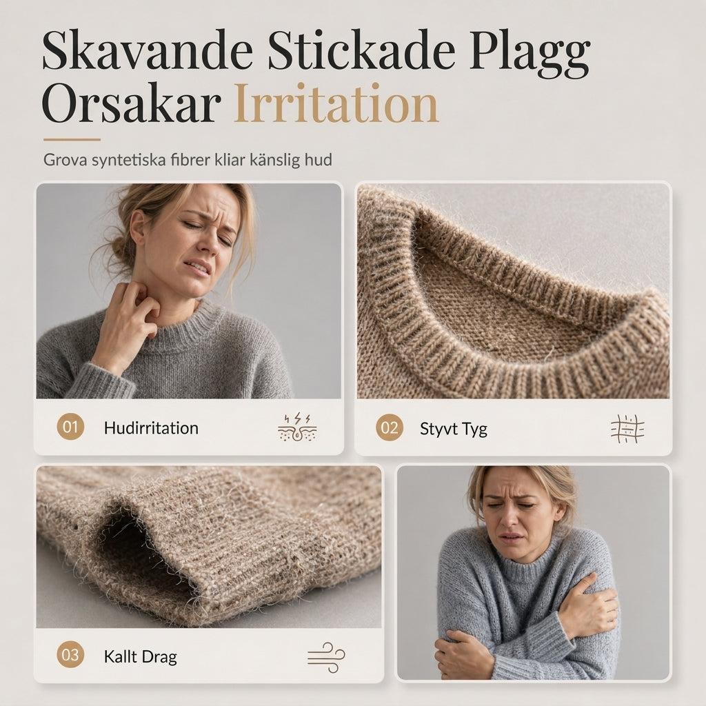 Lös sitttröja i färglåda med rund hals för kvinnor